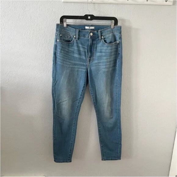 7 for all Mankind Gwenevere High Waist Ankle Skinny Jeans - Picture 1 of 9